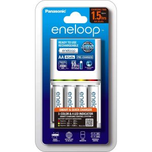 Panasonic Eneloop Quick Charger with 4 x AA NiMH Batteries