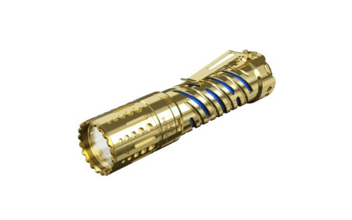 AceBeam E70-BR compact 4600 lumen brass EDC torch 