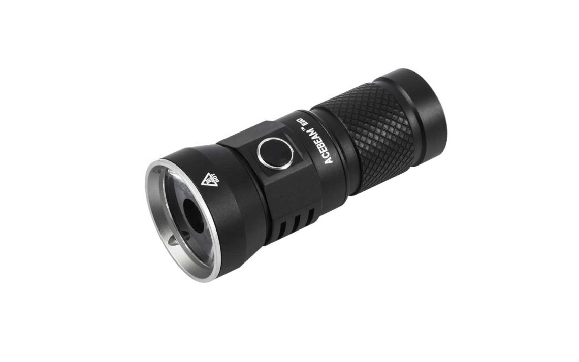 AceBeam E10 mini 1050 lumen 675m White, Red, or Green LED thrower