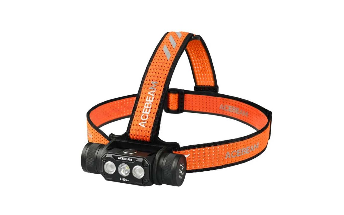 AceBeam H50 2.0 Lightweight 2000 lumen rechargeable headlamp