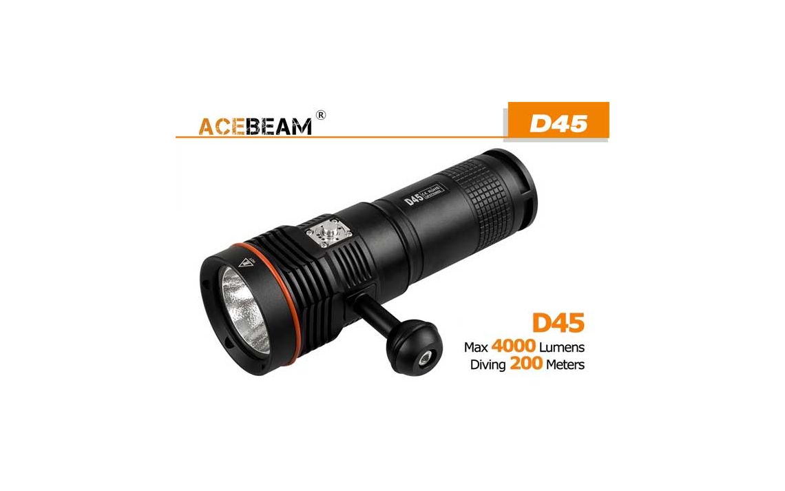 AceBeam D45 XHP70 4000 lumen diving search light
